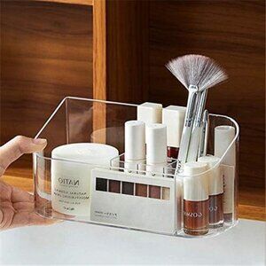 Makeup Tray Holder Organizer Cosmetic Display Case Tabletop Desktop Vanity